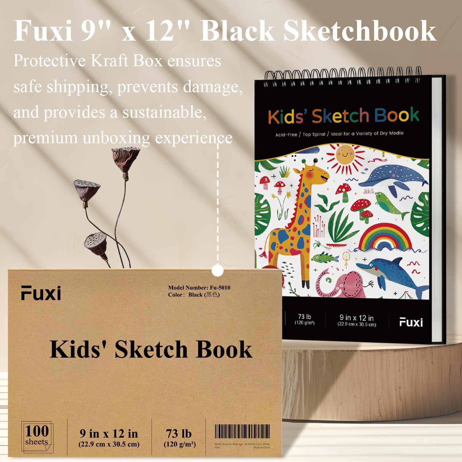 Sketch Book for Kids, 9" x 12" Kid Sketchbook, 100 Sheets (73lb/120gsm) Drawing Paper for Kids, Spiral Sketch Pad for Kid, Art Supplies for Classroom Must Haves. - Crafty Corner