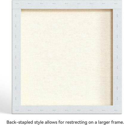 PHOENIX 20x20 Inch 2 Pack Gallery Canvas - 1.5 in Thick Large Square Canvases for Painting - Deep Edge 100% Cotton 11 Oz. Gesso Primed White Blank Professional Canvas Oil & Acrylic Paints