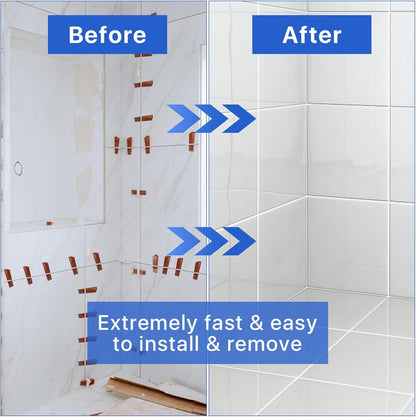 Tile Leveling System Clips Spacers Tile Leveler Clips DIY Tile Leveler Spacers 1000 Pcs 1/16" (1.5mm) for Professional Ceramic Tile and Stone Installation (1000 1/16")