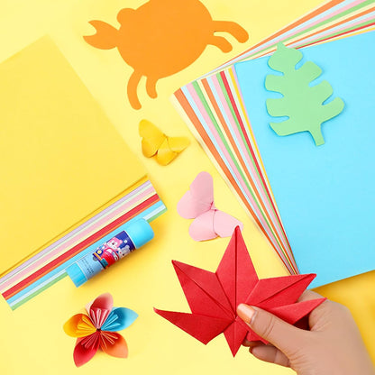 Origami Paper 300 Sheets, 20x20 cm/8 Inch Large Double Sided, 200 Sheets 20 Colors Origami Paper and 100pcs Self-adhesive Wiggle Eyes Sets for Kids DIY School Arts Crafts Adults - Crafty Corner