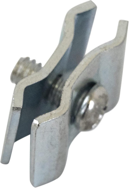 Gridwall Joining Clip Connectors for Grid Panels, Powder-Coated or Chrome Plated Steel (Quantity 10) (10, Chrome)