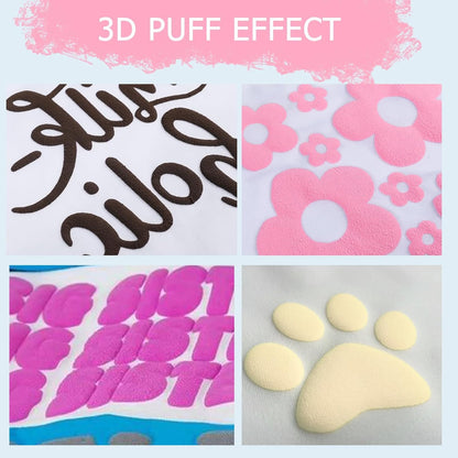 HTVRONT Puff Vinyl Heat Transfer -10" x 6ft Light Pink 3D Puff Heat Transfer Vinyl Foaming Colorful Puffy Iron on Vinyl for T-Shirt- Pink Puff Htv Vinyl for Compatible with Cricut Cutting Machine