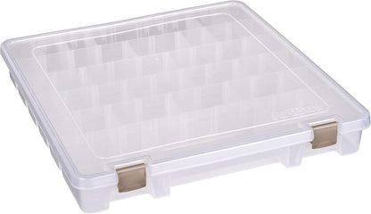 ArtBin 9101AB Super Satchel Slim with Removable Dividers, Art & Craft Organizer, [1] Plastic Storage Case, Clear, Divided Compartments