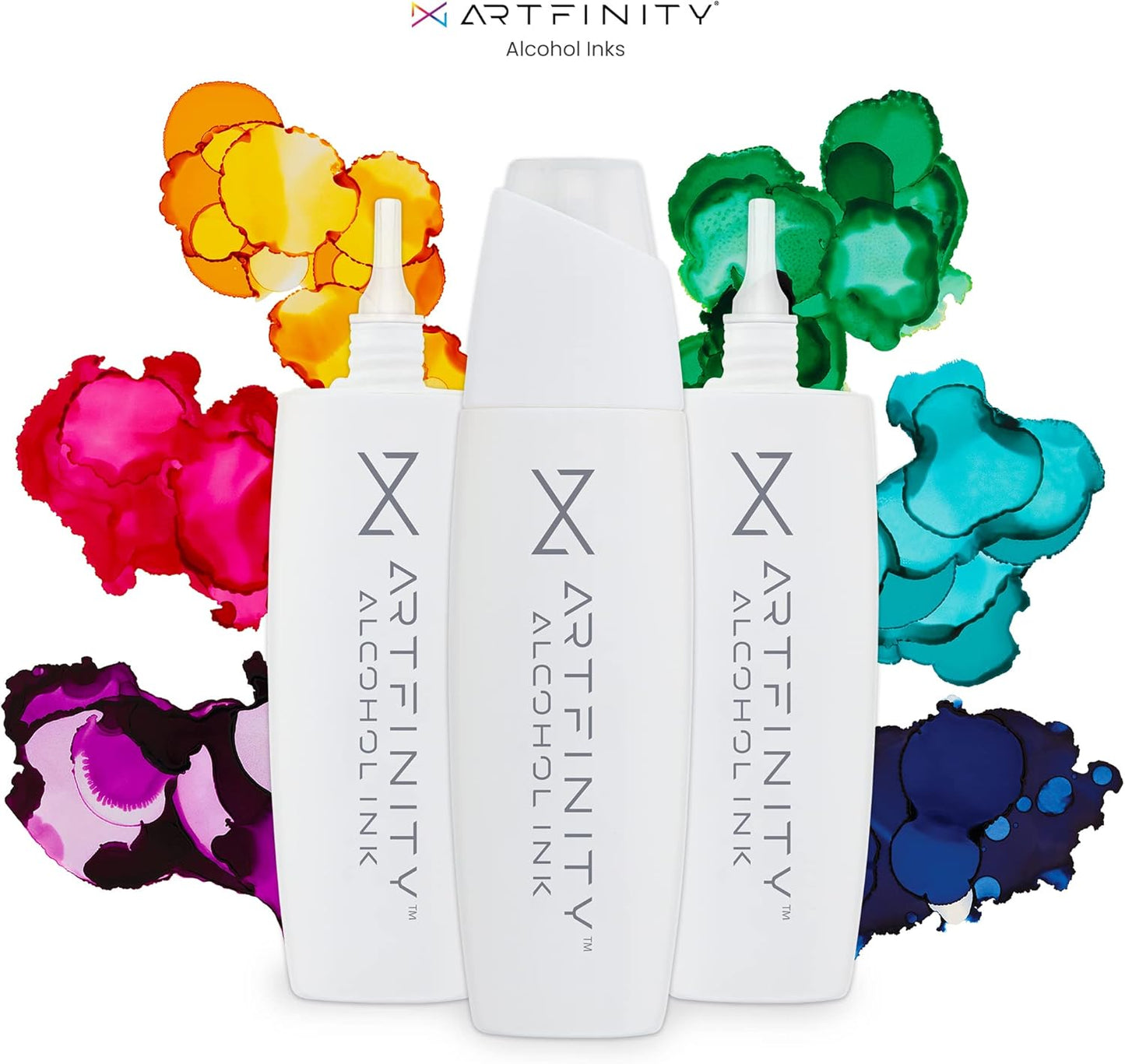 Alcohol Inks 3 Pack - Vibrant, Professional, Dye-Based Alcohol Inks for Artfinity Alcohol Markers, Artists, Drawing, & More! - Brain RV8-5