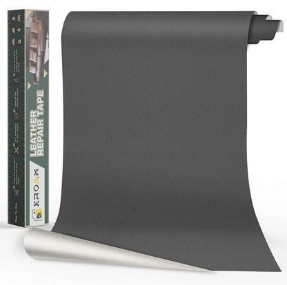 Leather Repair Tape, 16x40 inch Leather Patches for Furniture, Self Adhesive Leather Repair Patch for Sofas, Couches, Leather Covers, Seats, Chairs, Vinyl Repair Tape Dark Gray