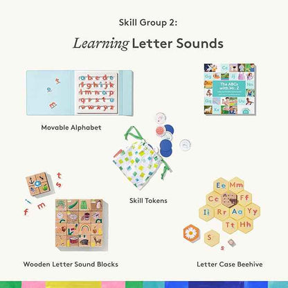 Lovevery Reading Skill Set, Learn to Read for Pre-K and Kindergarten, Fun Phonics Games and Books, Part 1