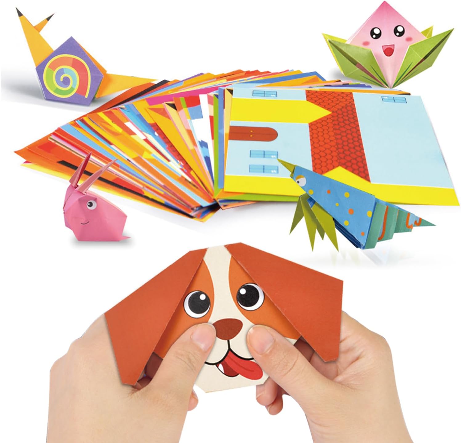 308 Sheets Origami Paper Kit, 5.5inch Craft Origami Set for Kids Ages 5-12, with 54 Patterns & Guiding Book for Beginners, Art Projects for Children Adult, Birthday Christmas Gifts for Boys&Girls - Crafty Corner