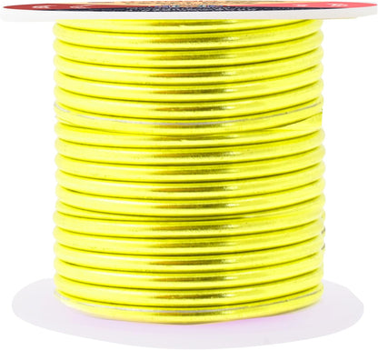 Mandala Crafts 8 Gauge Anodized Aluminum Craft Wire for Jewelry Making - 32 FT Colored Flexible Yellow Green Wire - Bendable for Bonsai Armature Crafting Sculpting - Crafty Corner