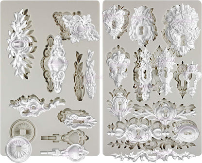 Vintage Inspired Key and Keyhole Silicone Molds 2-count