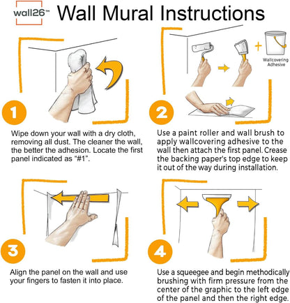 wall26 Wall Sticker/Wall Mural Love Letters Graffiti, Not Peel and Stick, Non-Woven Wallpaper Decorative for Bedroom, Living Room, Office - 120x168 inches