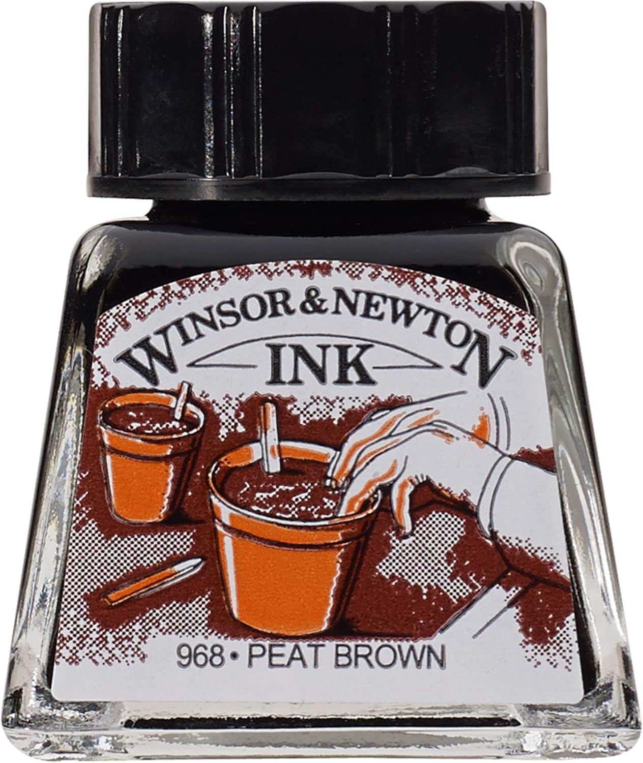 Winsor & Newton Brown Specialty Ink, 14ml Bottle - Crafty Corner