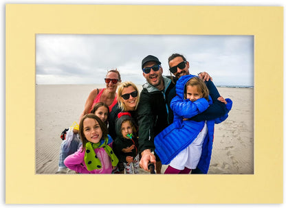 11x14 Mat for 8.5x11 Photo - Precut Soft Yellow Picture Matboard for Frames Measuring 11 x 14 Inches - Bevel Cut Matte to Display Art Measuring 8.5 x 11 Inches - Acid Free Pack of TEN MATS