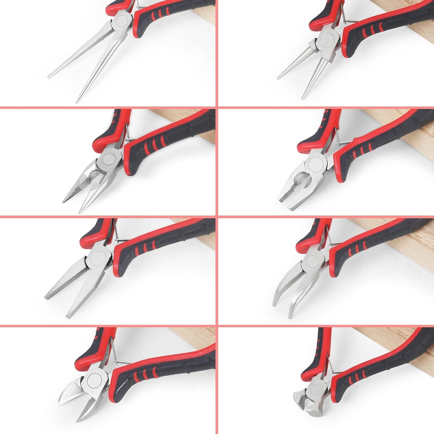 Jewelry Pliers Sets Jewelers Making Tools Kit, Professional 8 piece Mini Wire Plier with Wood Holder for Beading, Crafting, Crimping, Cutting, Repair, Wrapping, Complete Quality for Adults Starter - Crafty Corner