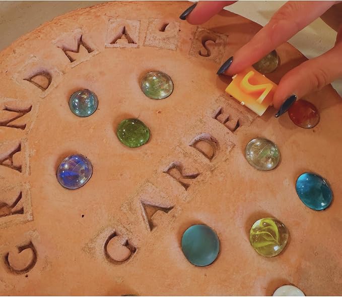 Double-Sided Letter & Number Stone Stamps for Concrete – 40-Piece Alphabet & Number Stamp Set for DIY Stepping Stones, Cement Crafts, Mosaics & Clay