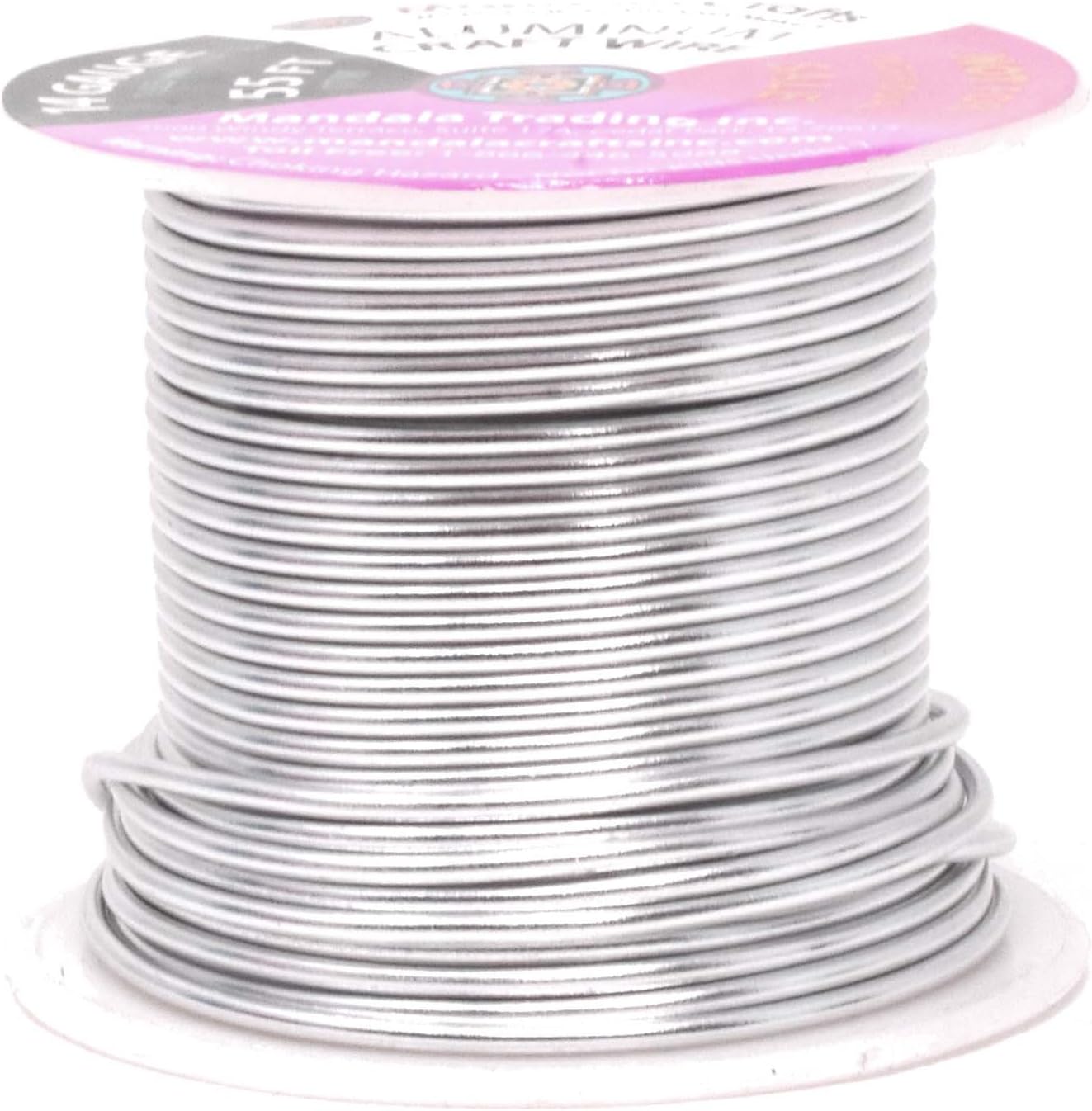 Mandala Crafts 14 Gauge Anodized Aluminum Craft Wire for Jewelry Making – 330 FT Colored Flexible Silver Copper Gold True Blue Purple Pink Wire - Bendable for Bonsai Armature Crafting Sculpting - Crafty Corner