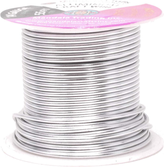 Mandala Crafts 14 Gauge Anodized Aluminum Craft Wire for Jewelry Making – 330 FT Colored Flexible Silver Copper True Blue Brown Red Kelly Green Wire - Bendable for Bonsai Armature Crafting Sculpting - Crafty Corner