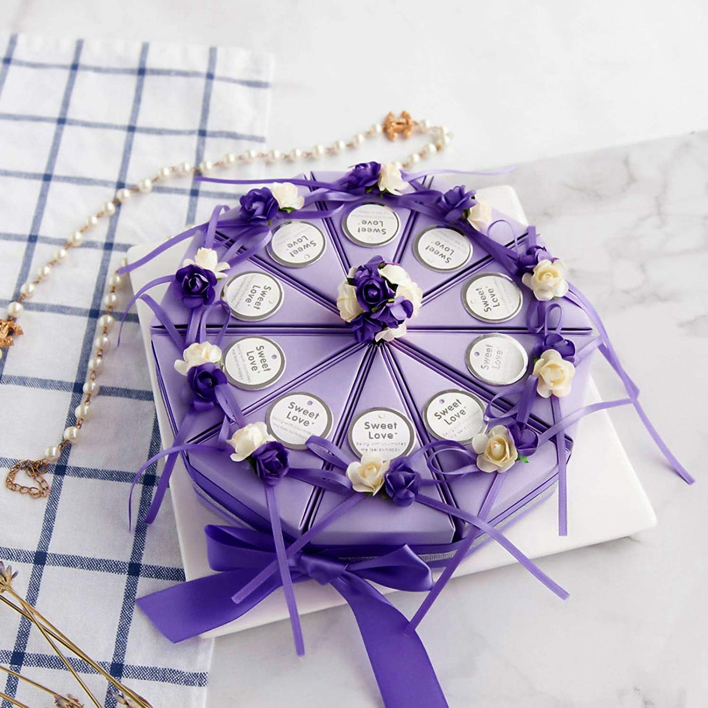 Humphrey's Craft 1/2 Inch Purple Double Faced Satin Ribbon - 50 Yards Variety of Color for Crafts Gift Wrapping DIY Bows Bouquet Decoration Sewing Christmas Tree Wedding and Invitation Card. - Crafty Corner