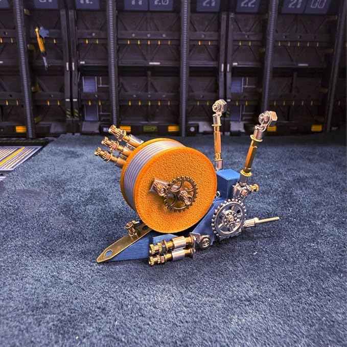 3D DIY Slow-Core Metal Puzzle Kits, 125PCS Mechanical Snail Metal Steampunk Insect Model Kit, Creative Collectible Display Piece for Adults