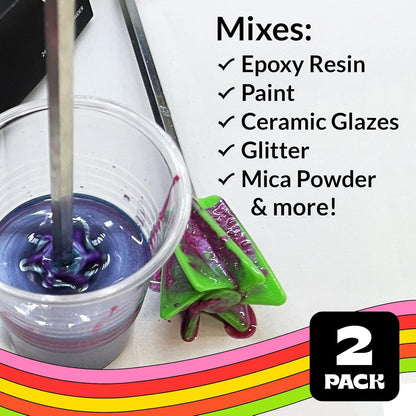 Art Resin Mixer Drill Attachment, Epoxy and Paint Stirrers for Drill, Mud Mixer for Quart or Gallon, Mini Drill Mixer Paddle for Crafting and Mixing Tools