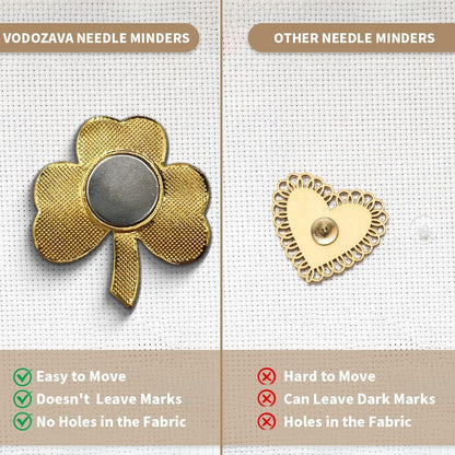 Needle Minder Magnet, Magnetic Needle Minder, Needle Minders Magnetic Cross Stitch Accessories, Magnetic Needle Holder, Life Tree, Butterfly, Cats, Owl, Heart (Shamrock)