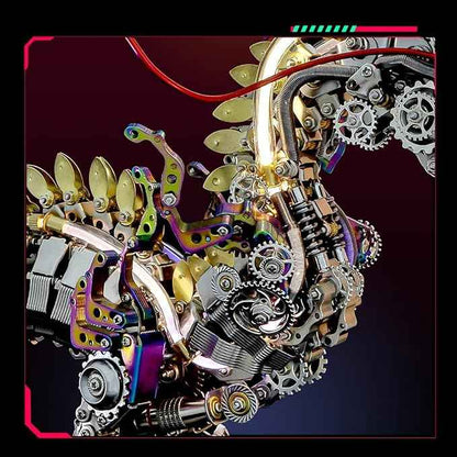 3D Metal Puzzle - Large Chinese Dragon Model Kit - Mechanical Metal Jigsaw- DIY Desk Ornament - Assembly Dinosaur Crafts Brain Teaser - Perfect for Adults