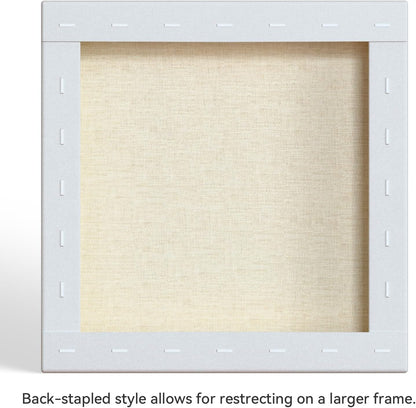 PHOENIX 12x12 Inch 2 Pack Gallery Canvas - 1.5 in Thick Square Canvases for Painting - Deep Edge 100% Cotton 11 Oz. Gesso Primed White Blank Professional Canvas Oil & Acrylic Paints