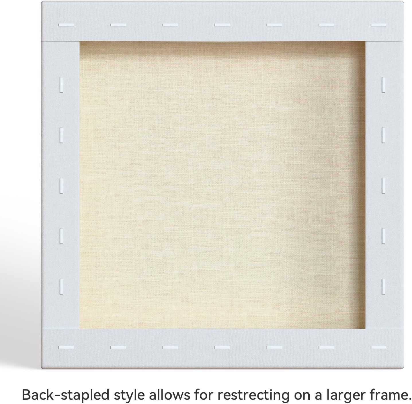 PHOENIX 12x12 Inch 2 Pack Museum Canvas - 2 3/8 Inch Thick Porfile Deep Stretched Canvas for Painting 100% Cotton 11 Oz. Gesso Primed White Blank Professional Canvas Oil & Acrylic Paints