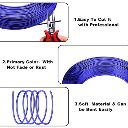 2mm Aluminum Wire - 100 Feet, 12 Gauge, Bendable, Anodized for Sculpting, Jewelry Making, Armature Making