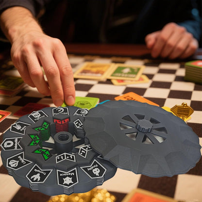 MTG Abilities Keywords Counter Wheel, Black Token Tracker 7.5 inch Diameter,123-Piece Keyword and Life Counter Bulk Tokens MTG, TCG, Cards Gaming Accessories