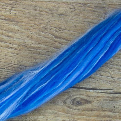 Revolution Fibers – Constellation Range Roving (8 Ounces) | Multicolored Tonal Blend of 70% Dyed Merino and 30% Tussah Silk Combed Top | Soft Fiber for Felting, Spinning, Knitting (Aquila Blue)