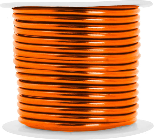 Mandala Crafts 10 Gauge Anodized Aluminum Craft Wire for Jewelry Making - 32 FT Colored Flexible Orange Wire - Bendable for Bonsai Armature Crafting Sculpting - Crafty Corner