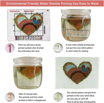 Cross Stitch Stamped Kit for Adults