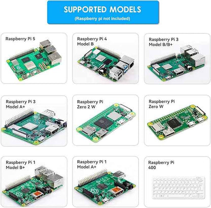 Ultimate Starter Kit for Raspberry Pi 5 4 B 3 B+ 400 Zero 2 W, Python C C++ Java Scratch Processing Code, 297 Items, 124 Projects, Online Tutorial Courses for Beginner (Without Raspberry Pi)