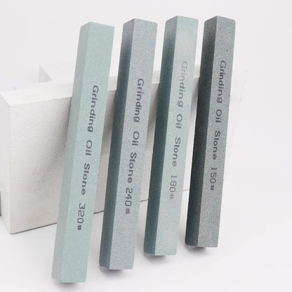 4Pcs Square Sharpening Stone Set -Grits 150#, 180#, 240#, 320# Green Silicon Carbide Honing Whetstone Kit for Moldels, Metal & Knife Cutting Tools (150 * 16 * 16mm)