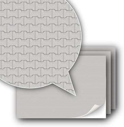 3 Sheets Self-Adhesive Decorative Film Paving Stones and Surfaces for Model Making in Scale 1:87 Scale H0 (UK: 3.5 mm Scale) (Double Composite Paving)
