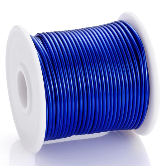12 Gauge Blue Aluminum Craft Wire (105FT) - Anodized for Jewelry Making, Beading Floral, Plant Gardening, Sculpting & Modeling Craft Wire (Blue #9, 2mm) - Crafty Corner