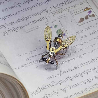 Steampunk Insect Bug Sculpture Mechanical 3D Puzzle Kits for Adults, Making kit DIY Projects Metal Building, Ideas for Birthday(Drosophila melanogaster)