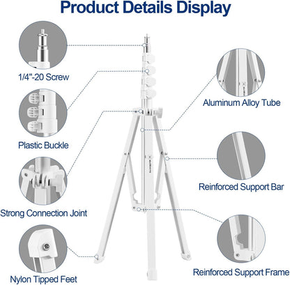 WELLMAKING 32''(80cm) Photography Reflector Dual Handle Collapsible 5-in-1 with Tilt Adapter Reflector, White Portable Stand and Pouch for Studio & Outdoor Lighting-Translucent,Silver,Gold,White&Black