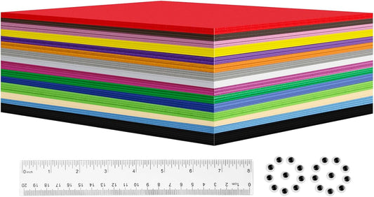60 Pack EVA Foam Sheets, 12 x 8 Inch, 1mm Thick, Assorted 15 Colors Crafting Sponge Foam Paper for School Scrapbooking and DIY Craft Projects - Crafty Corner