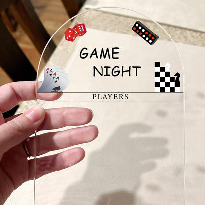 Generic Personalized Game Score Board - Acrylic Engraved Family Game Night Score Tracker,Personalized Gamer Gift, Wedding Gift, Housewarming Gift, Game Night Score Card