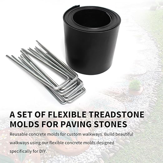 Concrete Molds for Pavers,Set of Flexible Stepping Stone Molds for Concrete,DIY Garden Pavers(8 Feet)