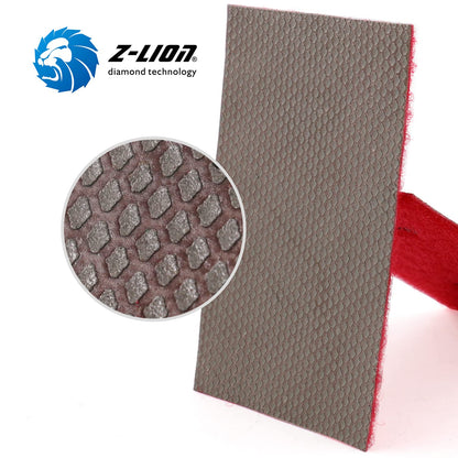 Z-Lion Diamond Abrasive Paper Sheets 400 Grit Diamond Sandpaper Nylon Back for Grinding Stone Glass Ceramic(1 Pcs)