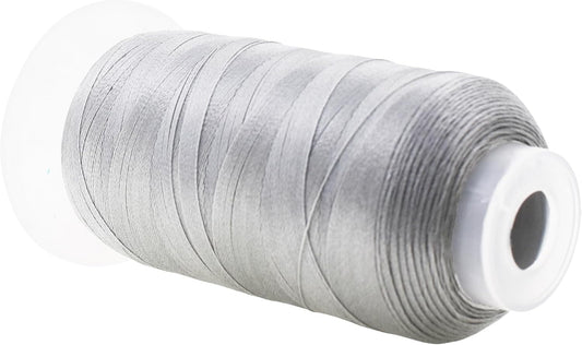 Mandala Crafts Silver Heavy Duty Thread - 1500 Yds Tex 70 Thread for Sewing Drapery Jeans Leather Hair - Bonded Polyester for Outdoor Marine Upholstery