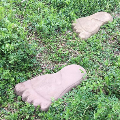 1 Pair Foot Print Stepping Concrete Stone Paving Mold Maker for Lawn Park Garden Abs