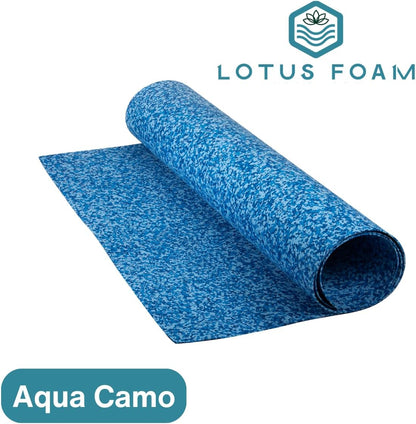 LotusFoam Large 3mm EVA Foam Sheet - 44"x 85" High Density Foam 130 kg/m3 for Cosplay, Costumes, Crafts, Flooring, Outdoor Use - 35 Colors (Aqua Camo) - Aqua Camo - Crafty Corner