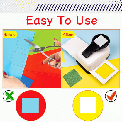 Square Punches for Paper Crafts 0.7 inch Square Hole Punch Squares Paper Punches for Crafting SquarePunch Cutter Squares Shape Hole Puncher for Scrapbooking Card Making DIY Project - Crafty Corner