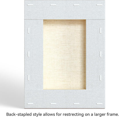 PHOENIX 6x8 Inch 6 Pack Artist Canvas - Small Stretched Canvases for Painting - 3/4 Inch Profile, 100% Cotton 11 Oz. Gesso Primed White Blank Professional Canvas Oil & Acrylic Paints