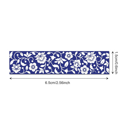 12 Pcs blue and white porcelain Washi Tape Maple Leaf Print Masking Tape Pumpkin Pattern Decorative Paper Sticker for Fall Party Holiday Scrapbook DIY Craft Gift Wrapping Handbook Sticker