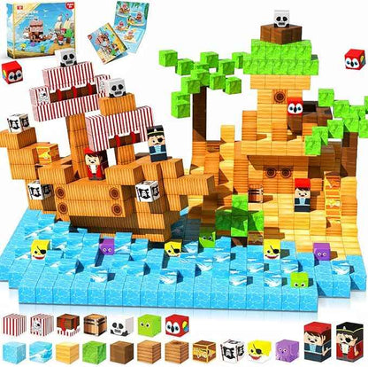 Magnetic Blocks - 100PCS Magnetic Building Blocks, Stacking Magnets for Kids, STEM Learning for Kid, Magnetic Blocks for Kids Ages 4 5 6 7 8 9, Birthday Gifts for 3-10 Years Old Boys Girls