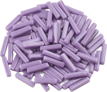Youway Style Purple Mosaic Tiles for Crafts Bulk,150g Strips Shapes Mosaic Glass Pieces,Glass Mosaic Garden Craft Kit